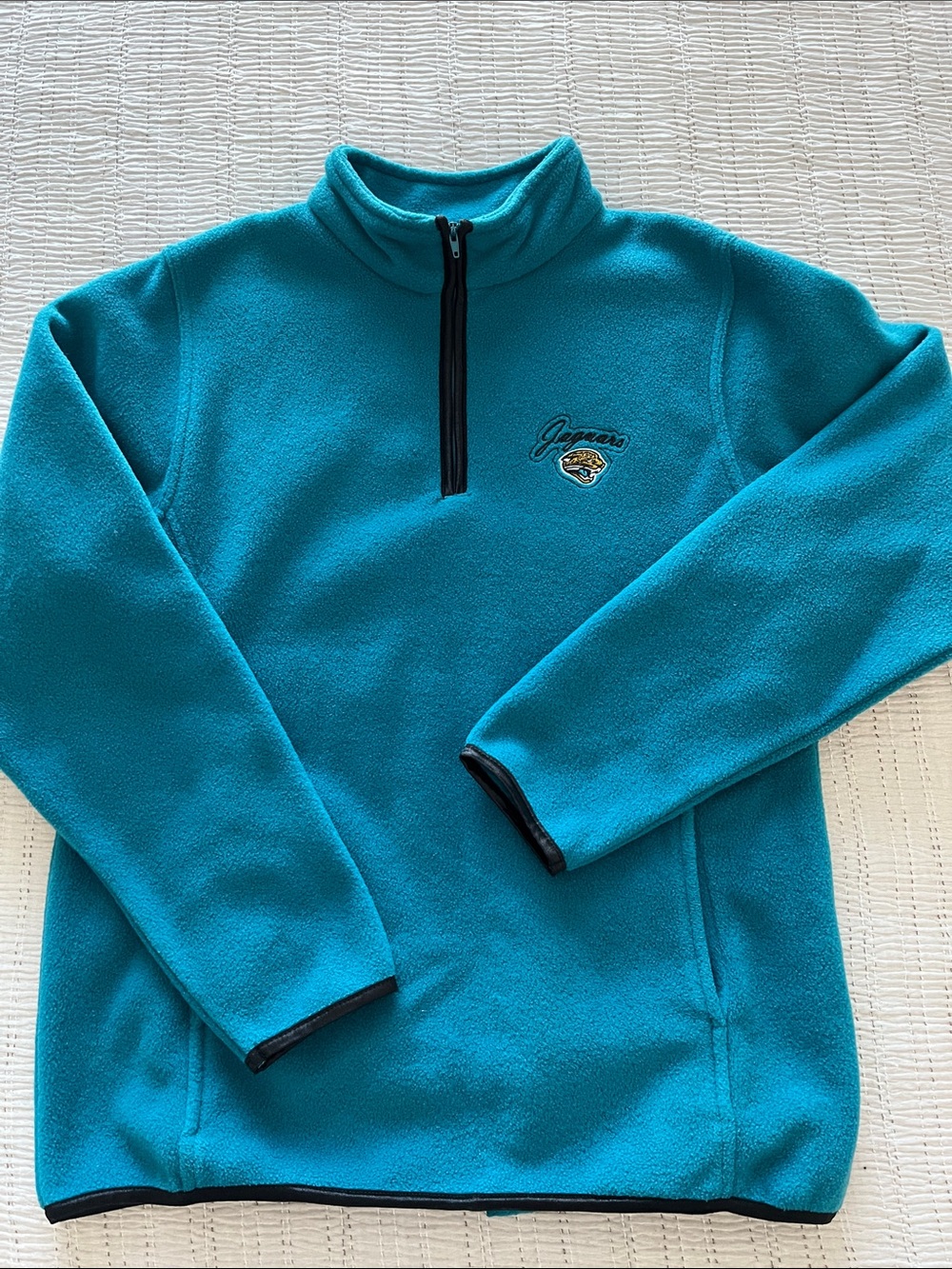 Jacksonville Jaguars Teal Quarter-Zip Fleece Pullover Jacket 🐆
